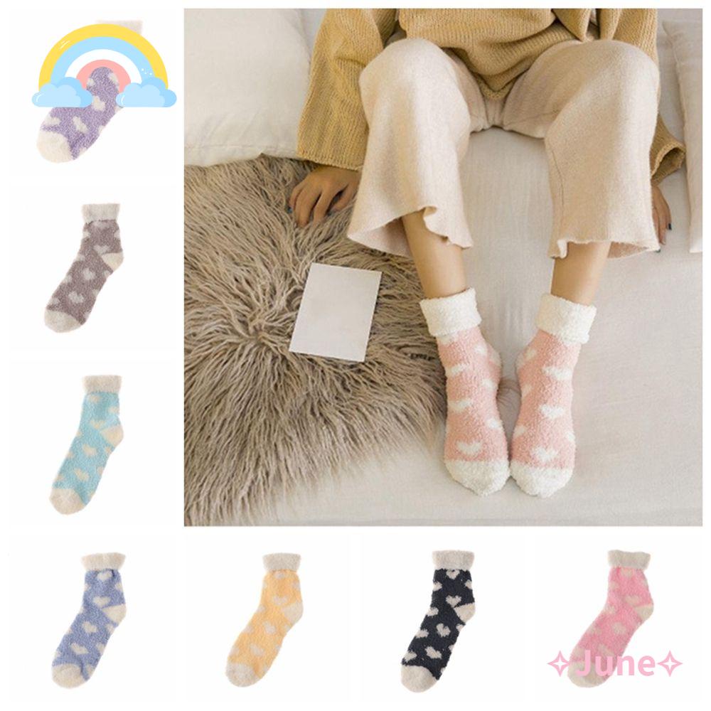 JUNE Vớ Nhung San Hô Mềm Mại Giữ Ấm Mùa Đông