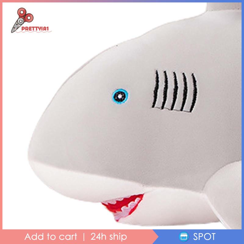 [Prettyia1] Gối Ôm Hình Cá Mập Nhồi Bông Dễ Thương Trang Trí Tiệc Sinh Nhật Du Lịch Valentine