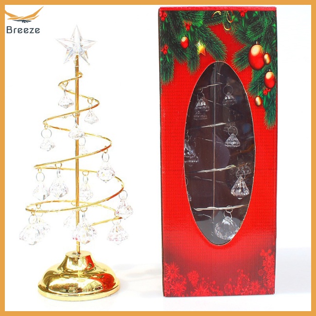 Đèn Led Pha Lê Hình Cây Thông Noel Trang Trí Bàn