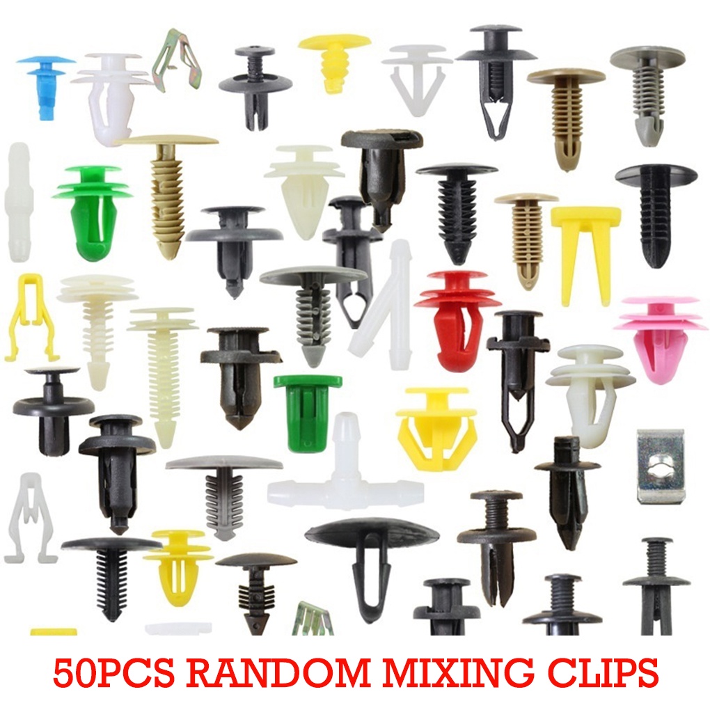 Set 50 Ốc Vít Nhựa Dùng Để Trang Trí Nội Thất Xe Ô Tô