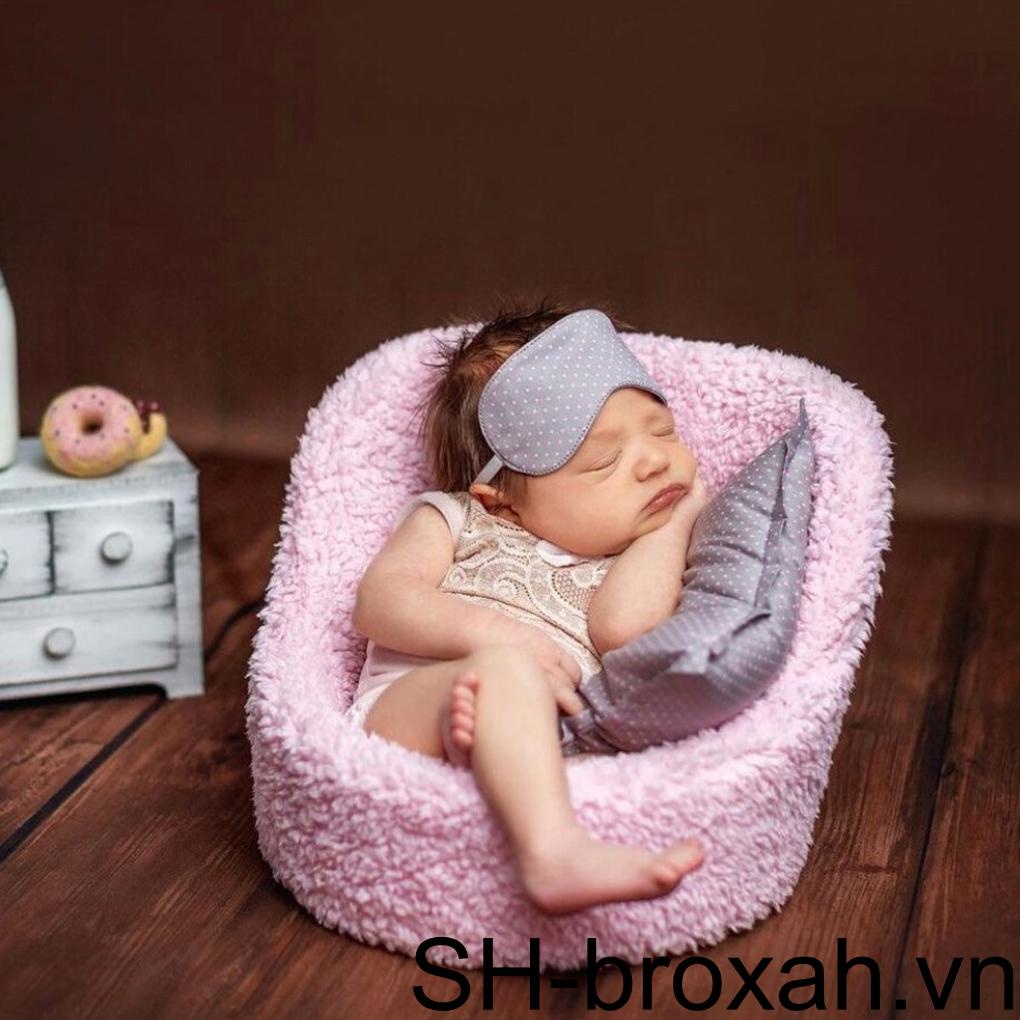 Mặt Nạ Che Mắt Mềm Mại Thiết Kế Đơn Giản Dùng Chụp Ảnh Cho Bé Sơ Sinh 1 Tuổi