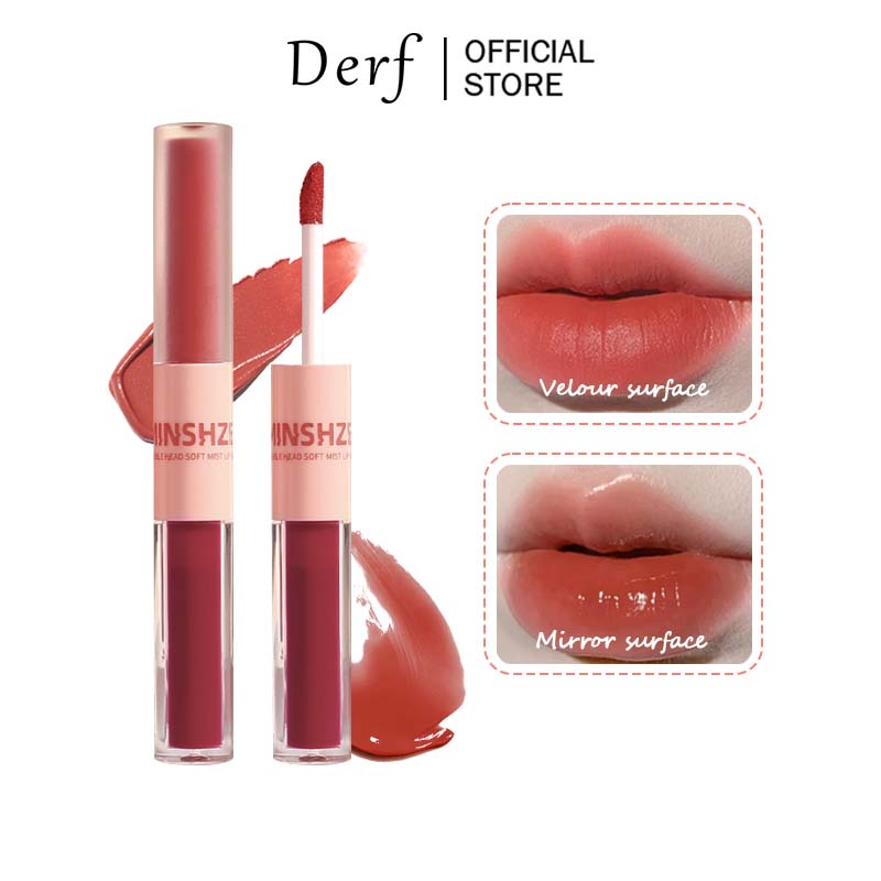 Son kem tint lì hai đầu Derf sắc tố cao lâu trôi 2 trong 1 30g