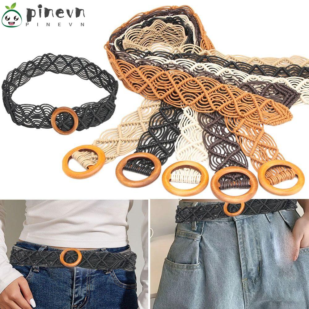 PINEVN Đai Nịt Bụng Bằng Vải Dệt Tay Cài Khóa Rỗng