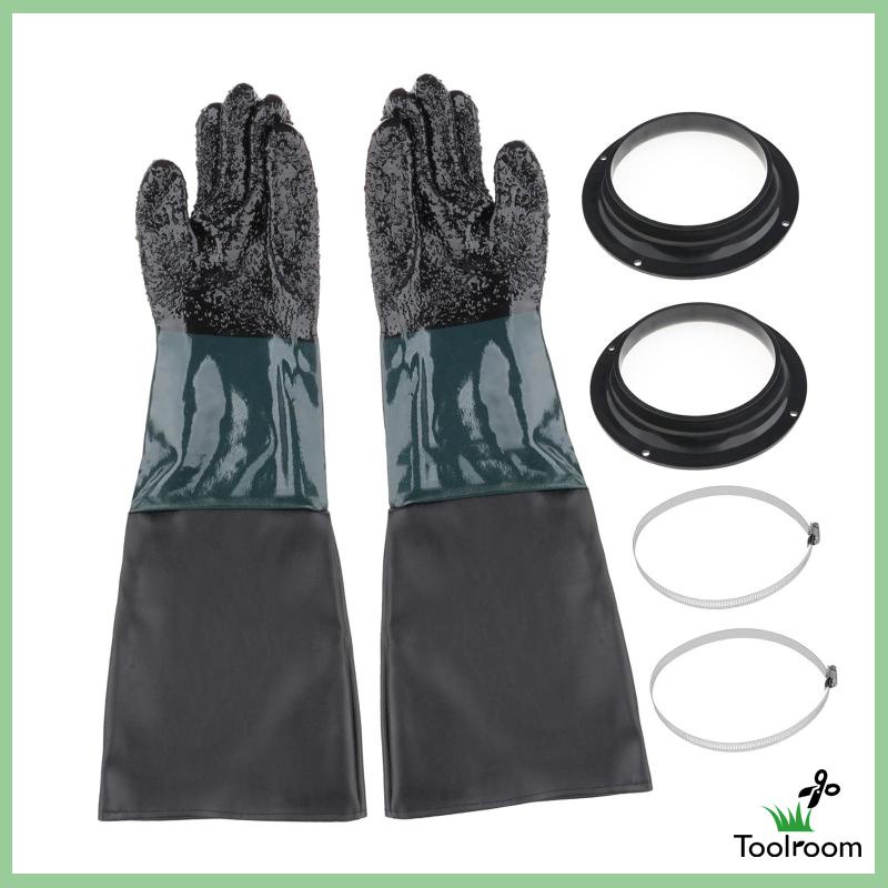 [Toolroom] Cặp Găng Tay Cát Bền 60cm Với Giá Đỡ Cho Tủ