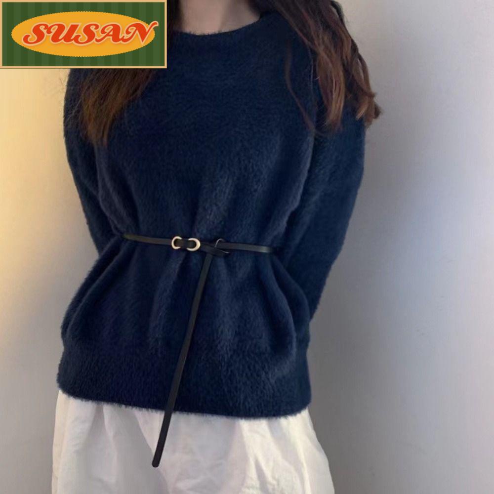 SUSANS Thắt Lưng Da Mỏng Phong Cách Gothic Cổ Điển Sang Trọng