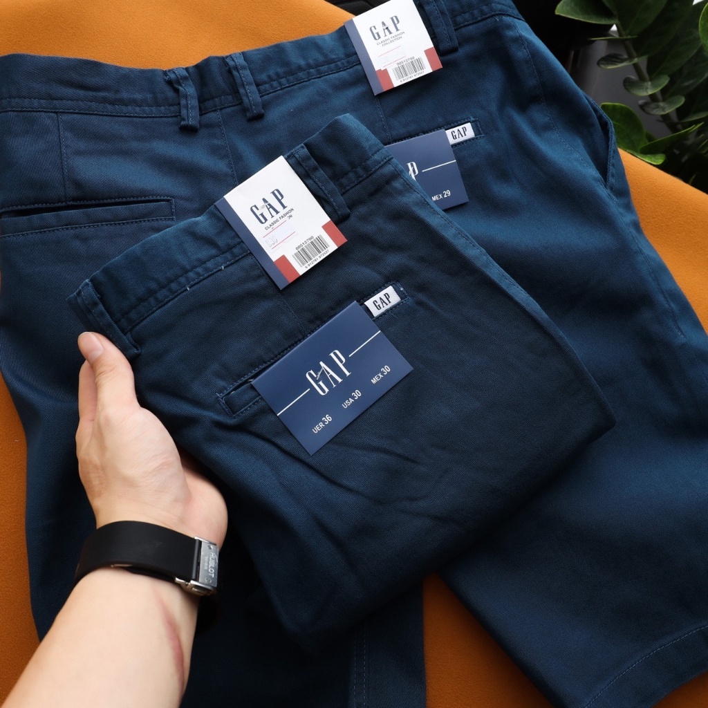 HÀNG VNXK - Quần short kaki màu rêu co giãn thoải mái cùng bảng màu cơ bản cho các anh nhé - QSGAP2 -