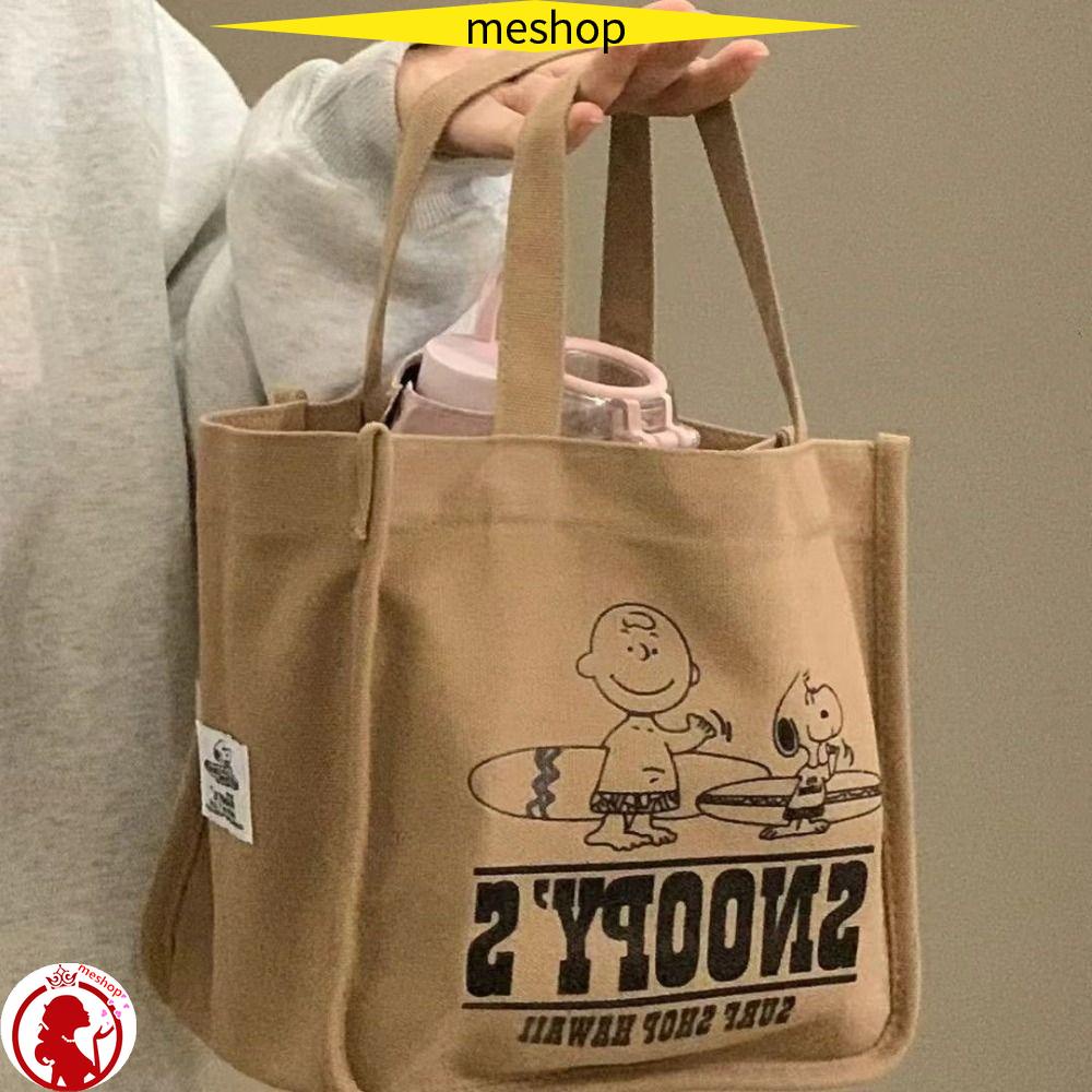 Túi Xách Đeo Vai Vải Bạt In Hoạt Hình Đáng Yêu Thời Trang Du Lịch