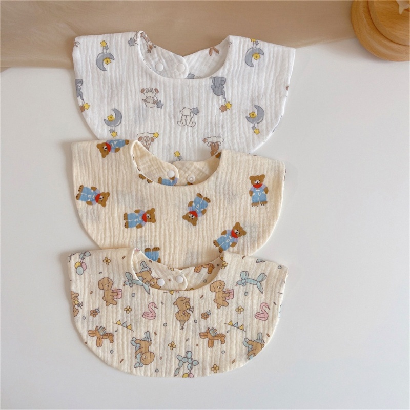 Yếm Cotton 4 Lớp Dành Cho Bé 0-36 Tháng Tuổi