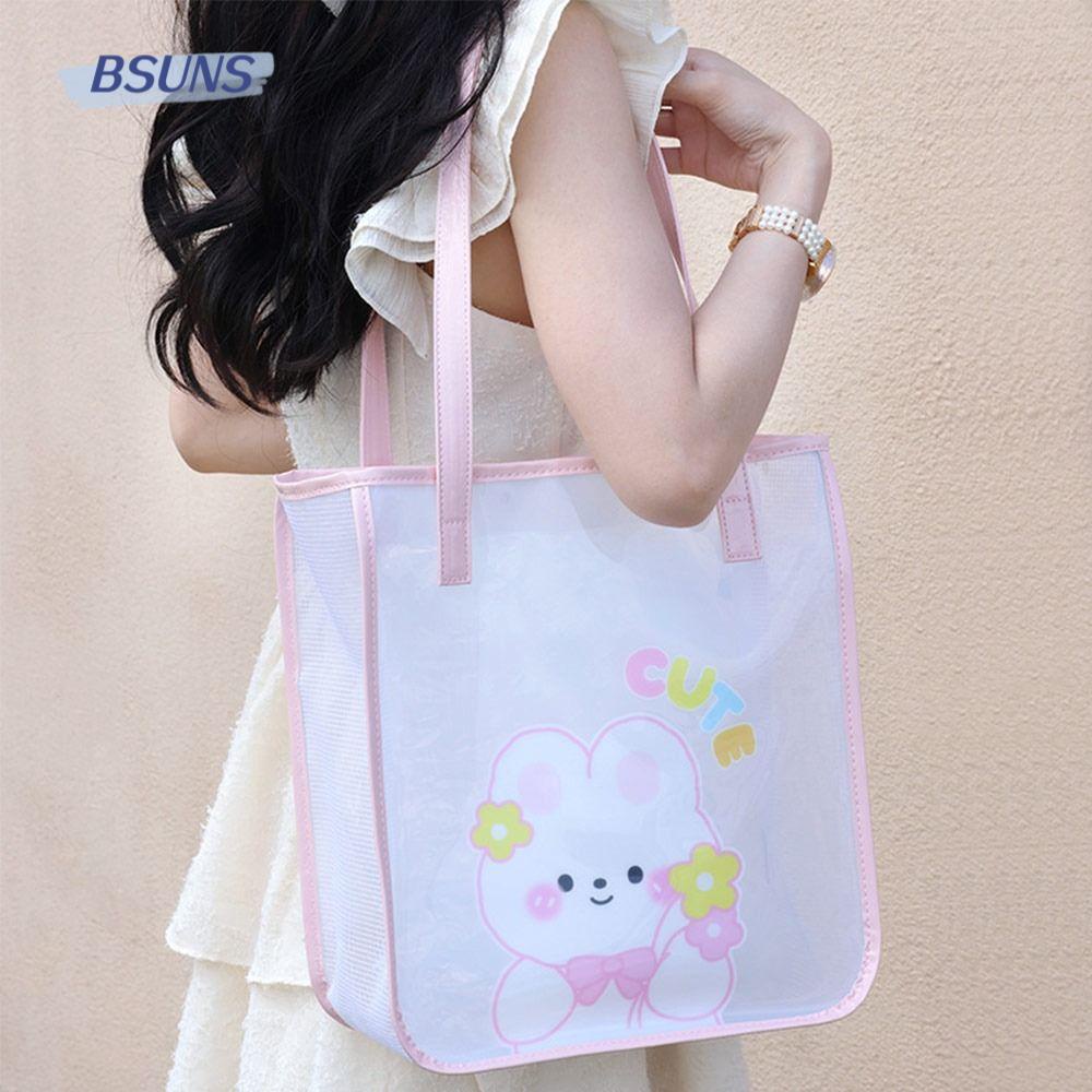 Túi Đeo Vai Bằng PVC Trong Suốt Sức Chứa Lớn Tiện Dụng Mang Theo Du Lịch / Đi Biển