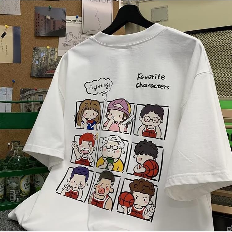 Áo Thun Thể Thao Plus Size Tay Ngắn Cổ Tròn In Hoạt Hình Dunk Master Series Nhật Bản Thời Trang Mùa Hè Cho Nam M-5XL