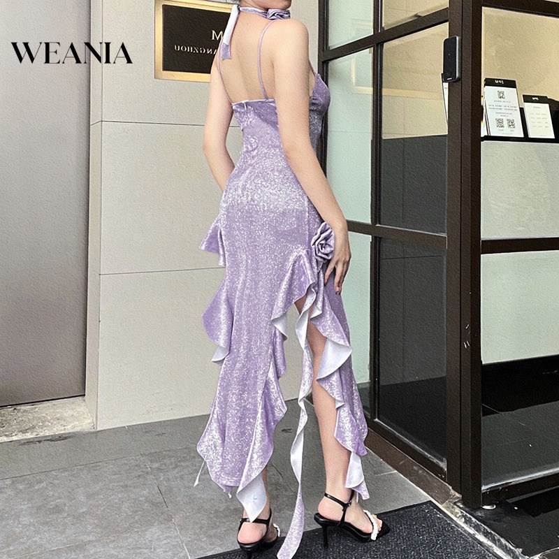 Vòng Cổ Choker Mặt Hoa Hồng Chất Liệu Kim Tuyến Xẻ Tà Cao Gợi Cảm Cho Nữ