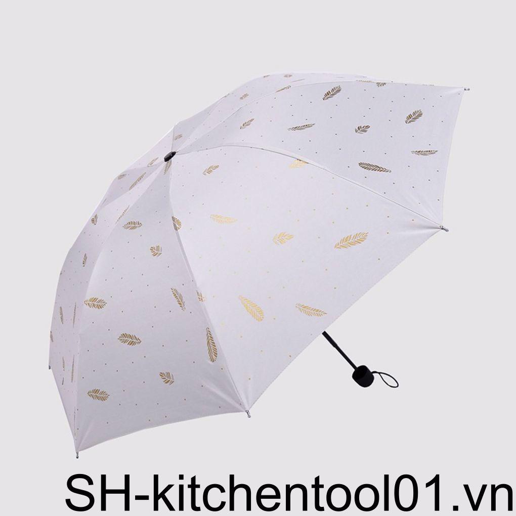 Dù Gấp Chống Nắng / Tia UV / Mưa / Gió Họa Tiết Hoa Xinh Xắn Thời Trang