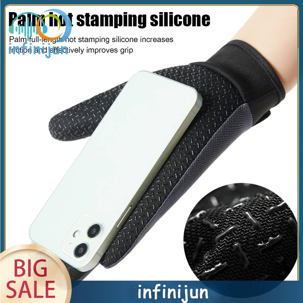 Toàn Bộ Găng Tay Lưới Thể Thao Hở Ngón Có Thể Chạm Màn Hình Cảm Ứng