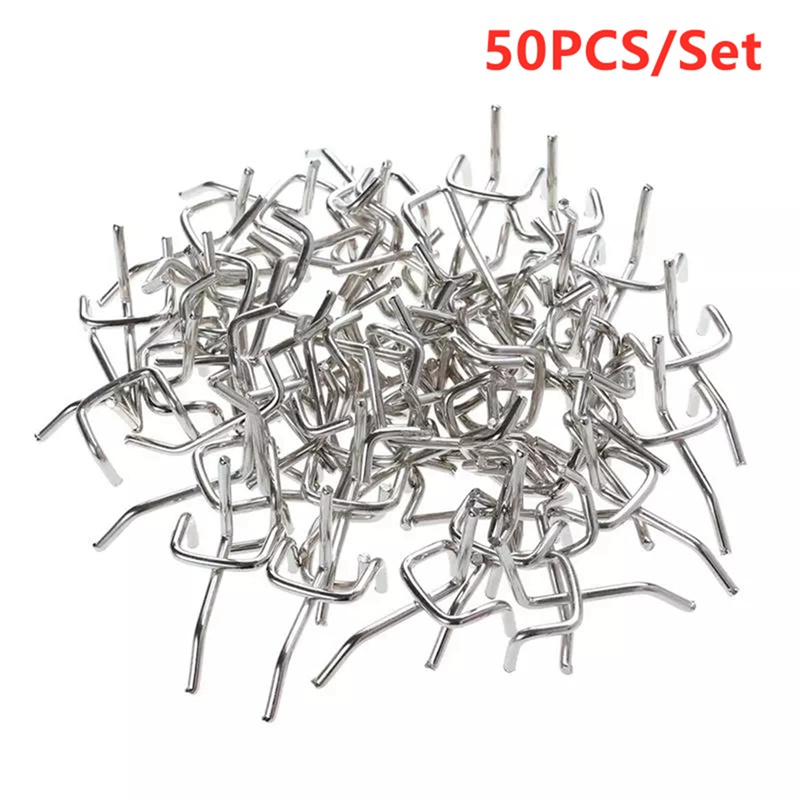 Set 50 Móc Treo Đồ Bằng Thép Không Gỉ Tiện Dụng Cho Nhà Để Xe