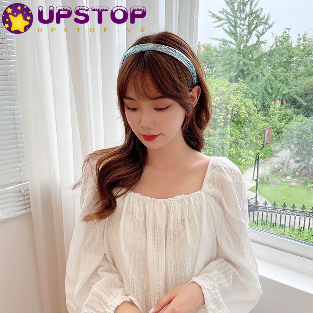 UPSTOPVN Băng Đô Cài Tóc Trong Suốt Đính Kim Sa Lấp Lánh Cho Bé Gái