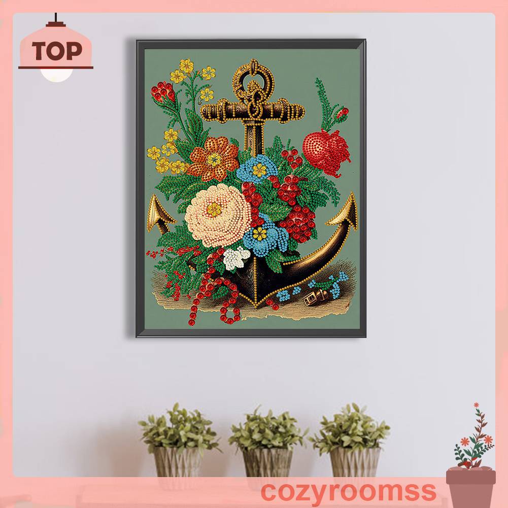 Bộ Tranh Đính Đá 5D Tự Làm Hình Hoa Trang Trí Nhà Cửa