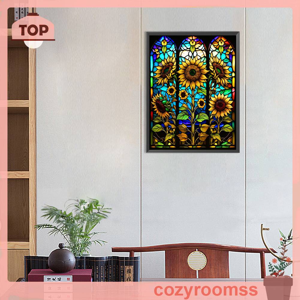 Tranh Đính Đá Kim Cương Toàn Bộ 5D DIY Hình Vẽ Hoa Hướng Dương