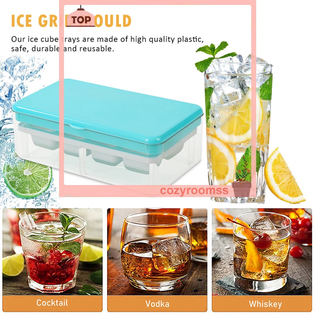 Bộ 2 Khuôn Làm Kem Chống Bụi Không Mùi DIY