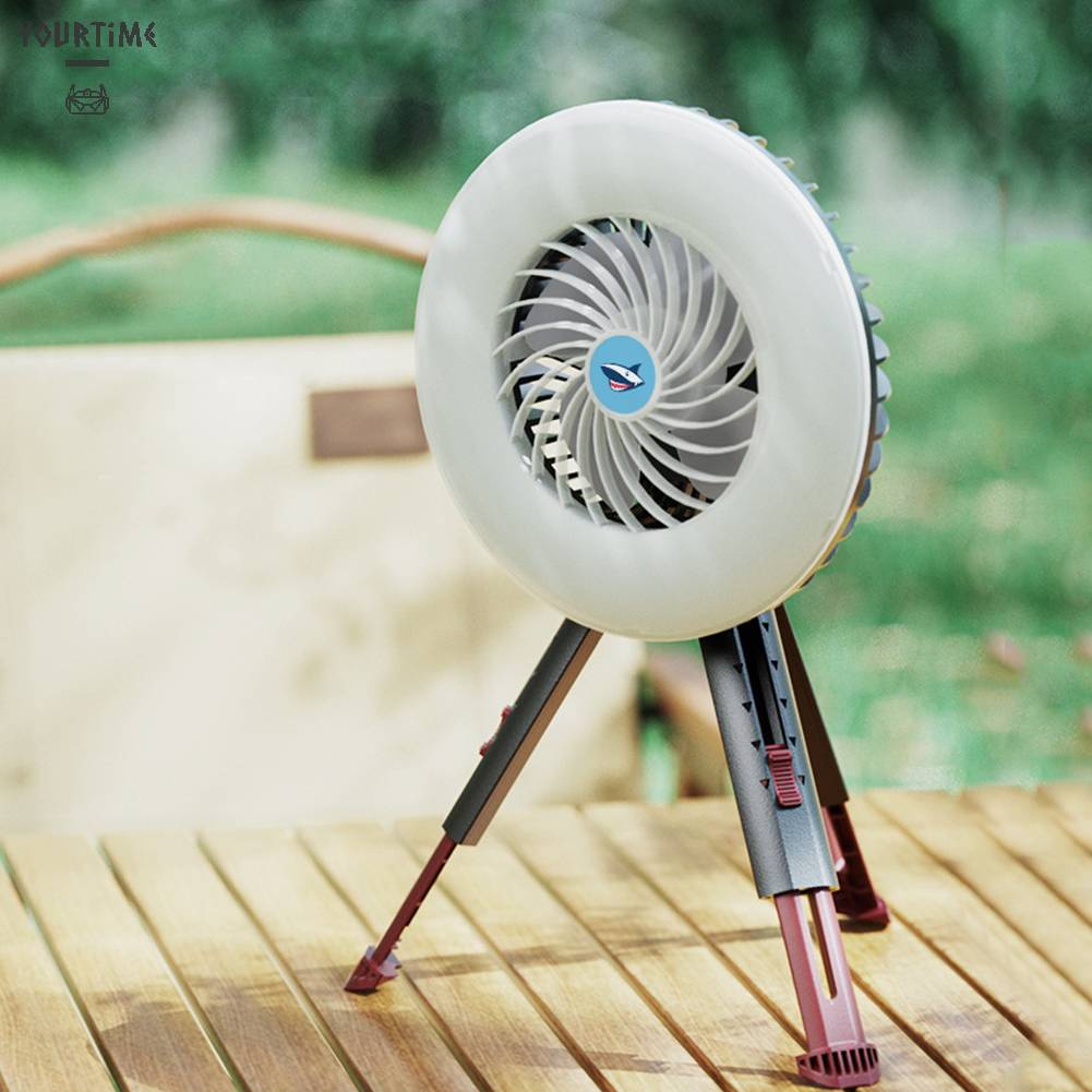 Quạt Đứng Có Đèn LED Và Giá Đỡ Ba Chân Dùng Khi Đi Du Lịch / Leo