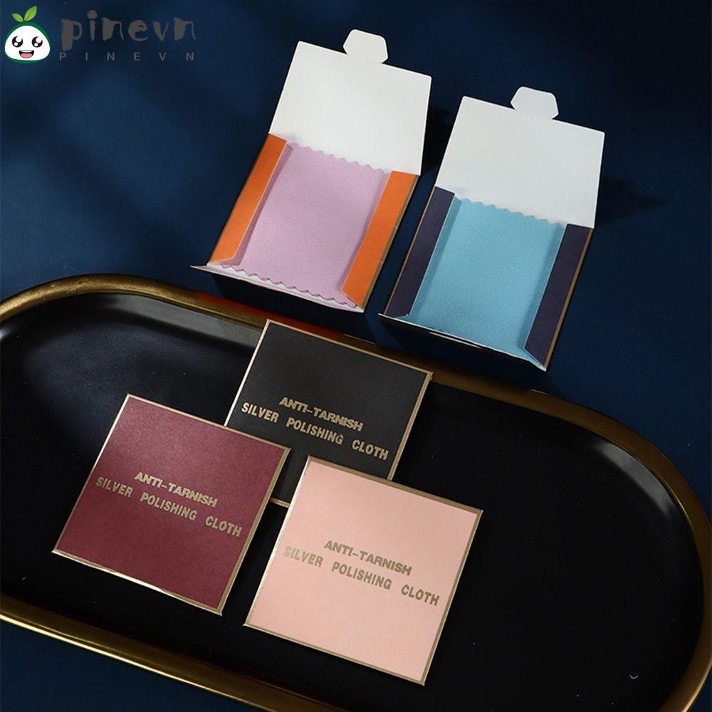 PINEVN Set 15 Khăn Lau Trang Sức Mềm Mại Màu Bạc / Vàng Kim