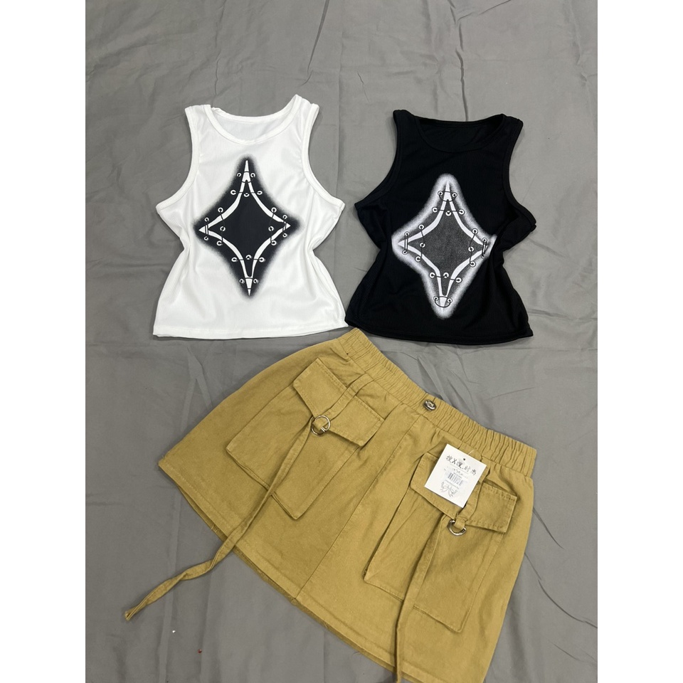 Áo thun nữ 3 lỗ croptop ôm body Free Size dưới 54kg
