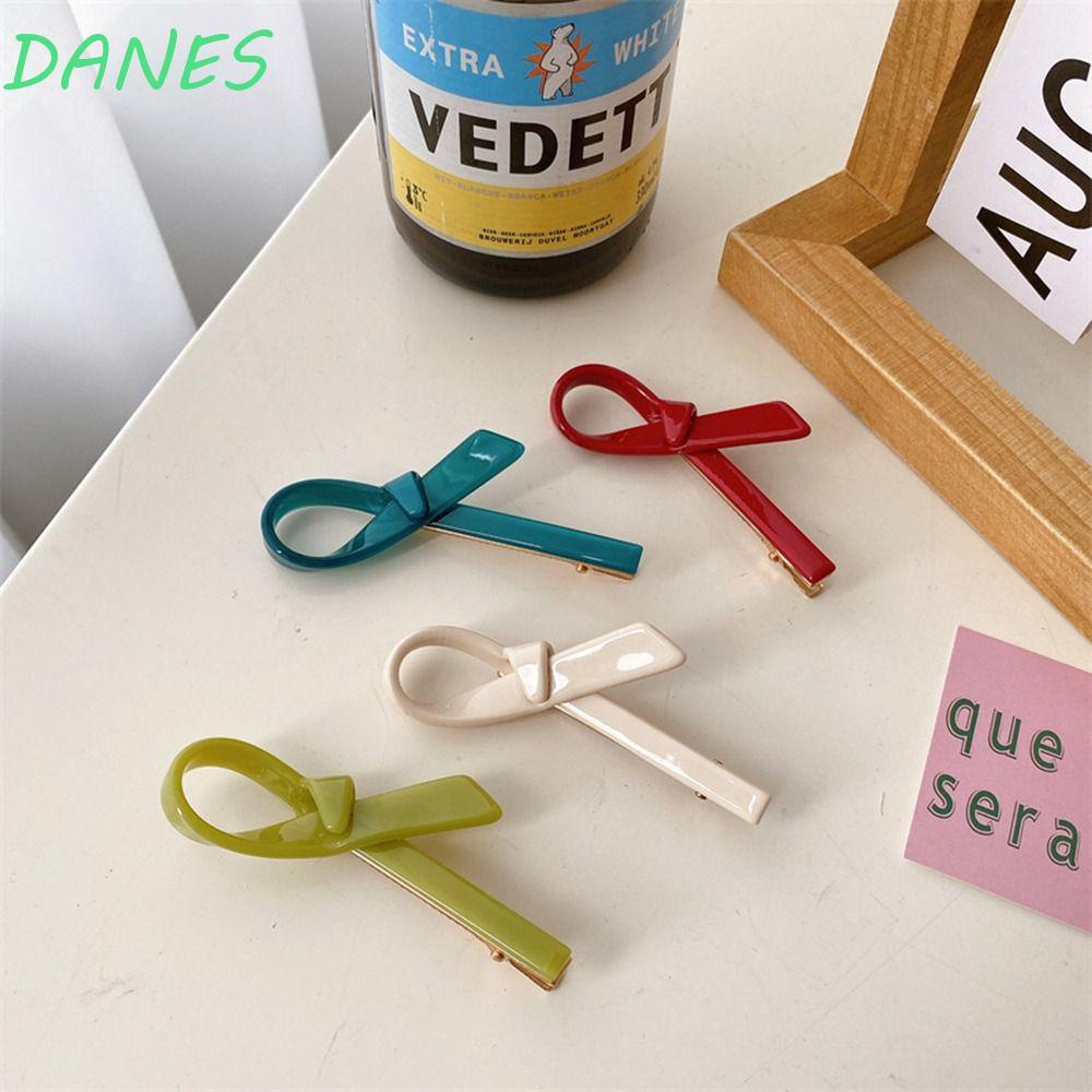 DANES Kẹp Tóc Hình Nơ Đơn Giản Ngọt Ngào Cho Nữ