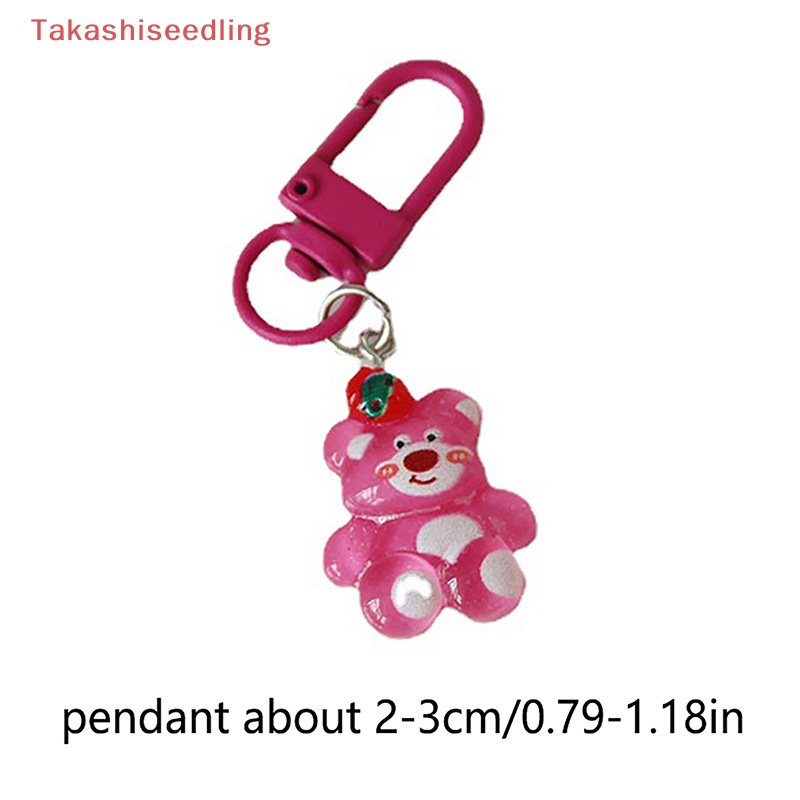 Móc Khóa Hình Gấu Và Dâu Tây Hoạt Hình Dễ Thương