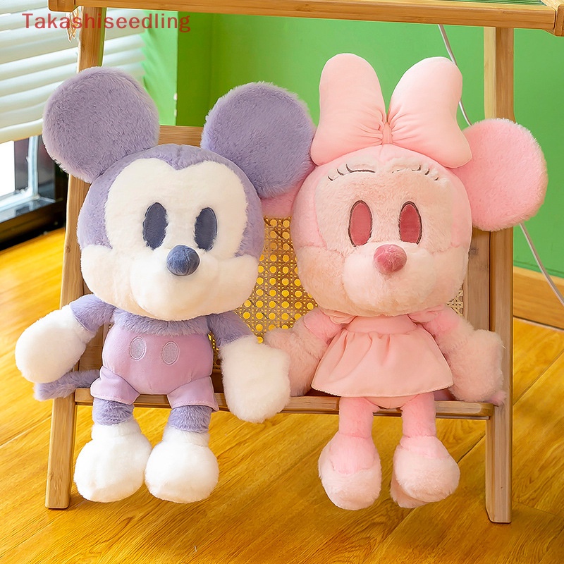 DISNEY Đồ chơi nhồi bông Hình Chuột Mickey Minnie Màu Tím Hồng Cỡ Lớn