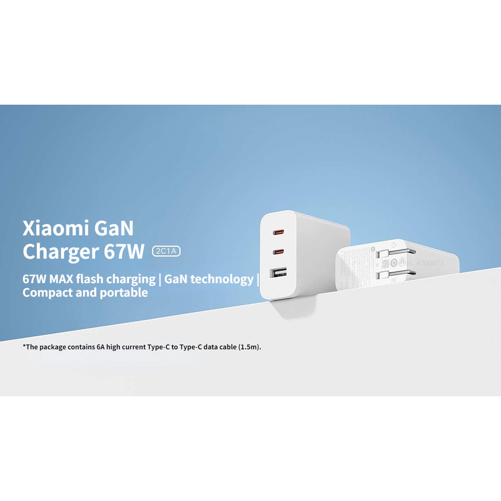 Dây Cáp Sạc Nhanh Và Truyền Dữ Liệu Xiaomi 67W GaN 2C1A PD 1.5m 6A Cho Mi Book Pro 16 Mi 13 Ultra 12 9