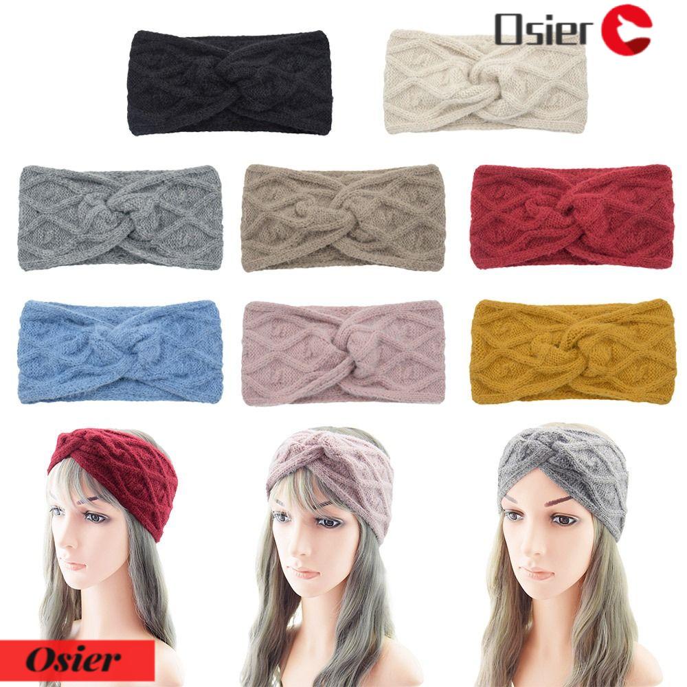 OSIER1 Băng Đô Len Trùm Đầu Thời Trang Cho Nữ