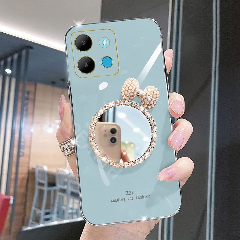 Ốp Điện Thoại Mềm Có Gương Trang Điểm Cho INFINIX Note 30 5G / 30 4G / 30 Pro / 30i 4G Hot 30 Play 30i 2023 INFINIX Note 30 Note 30i
