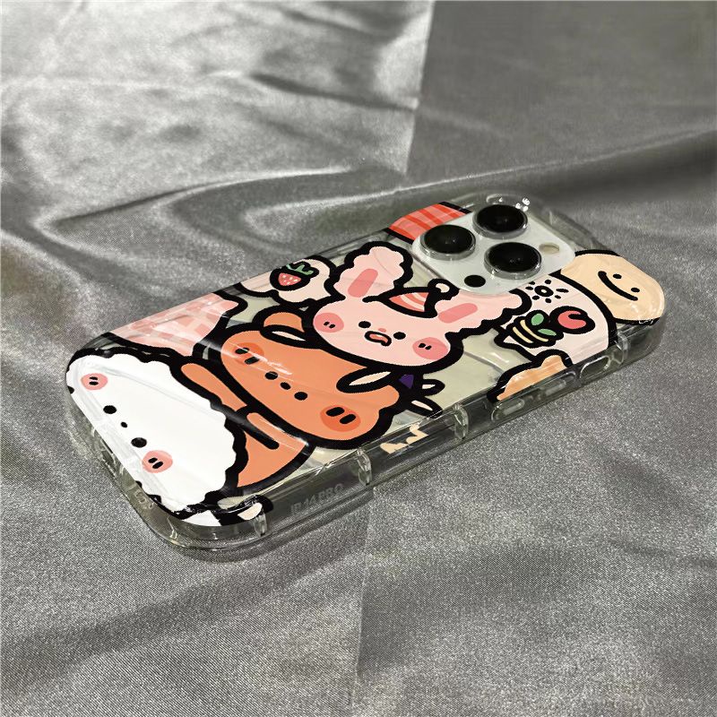 Ốp Điện Thoại Mềm Trong Suốt Hình Động Vật Dễ Thương Cho iPhone14promax 1312 / 11 7 / 8plus xr / sins PBTZ