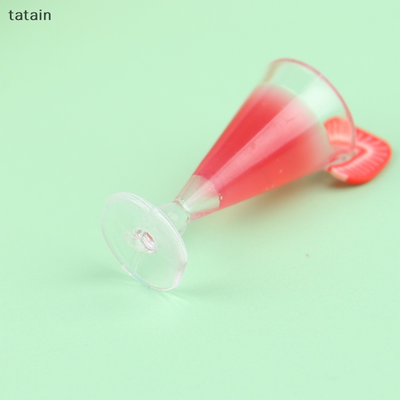 Set 2 Chai Nước Ép Dâu Tây Trang Trí Nhà Búp Bê