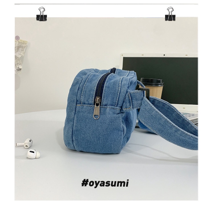 Túi đeo chéo denim Vintage một vai túi