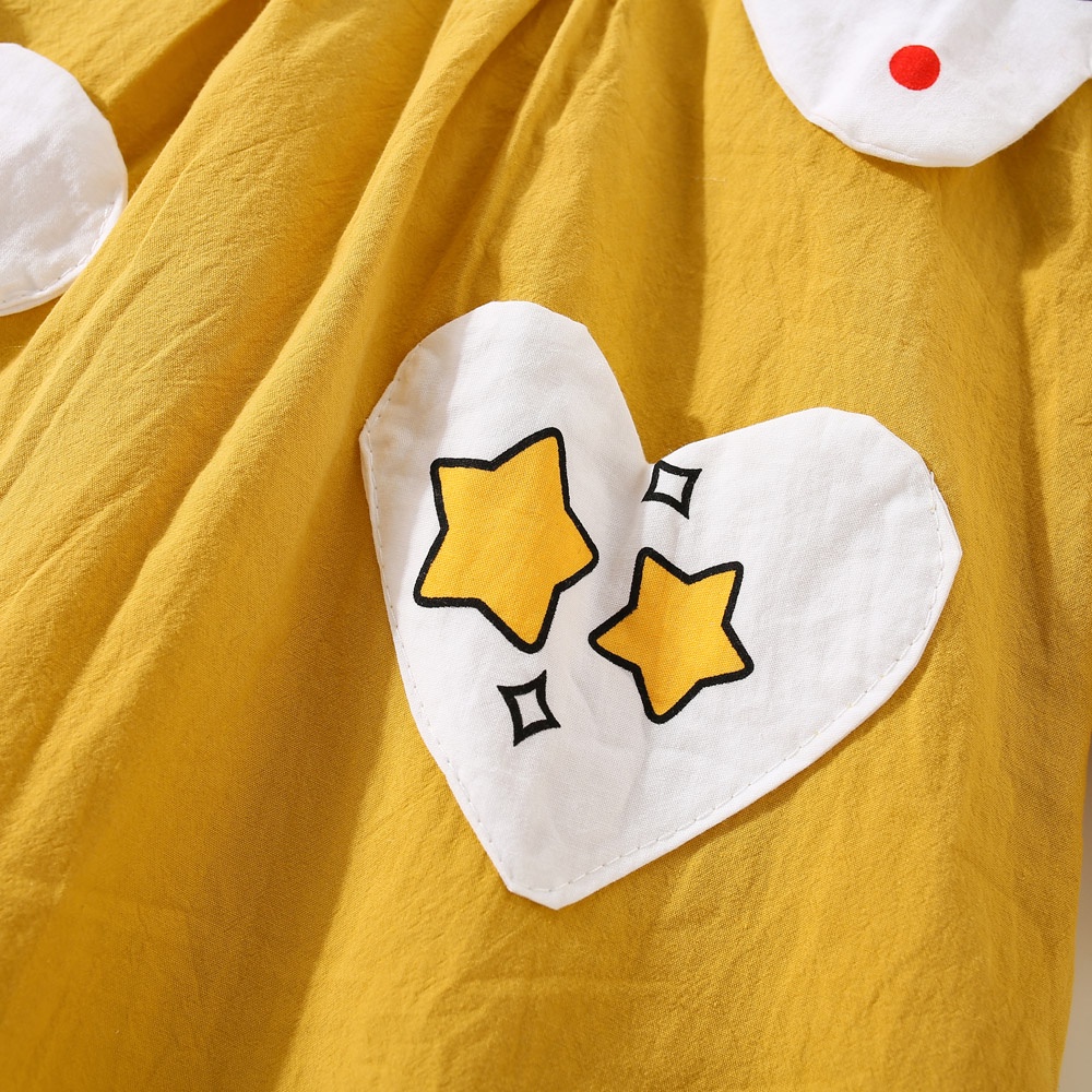 Đầm Tay Dài In Họa Tiết Hoạt Hình Dễ Thương Thời Trang Cho Bé Gái