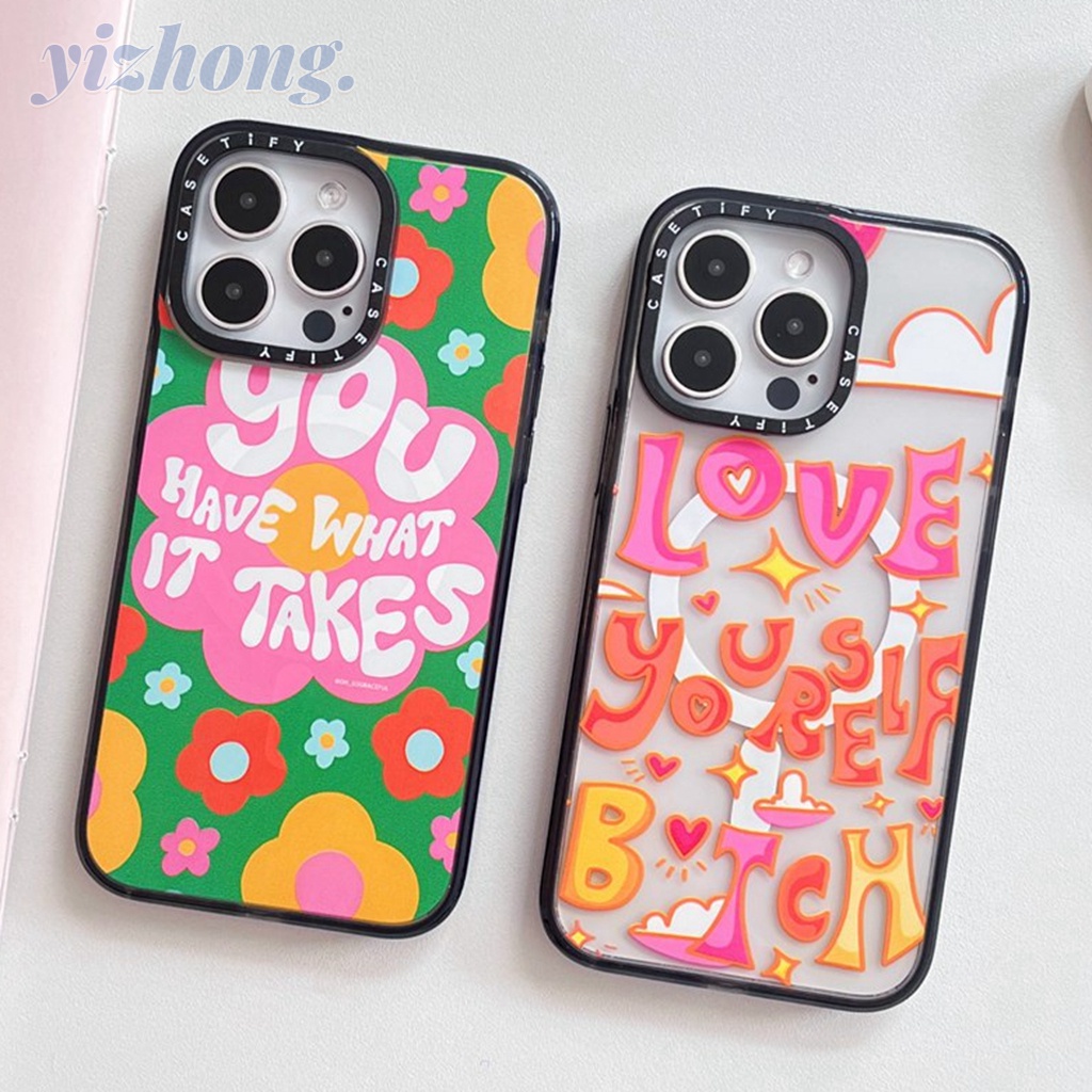 Ốp Điện Thoại TPU Mềm Từ Tính Chống Trầy In Chữ Và Hoa Cho iPhone 14 Pro Max 11 13 12Pro