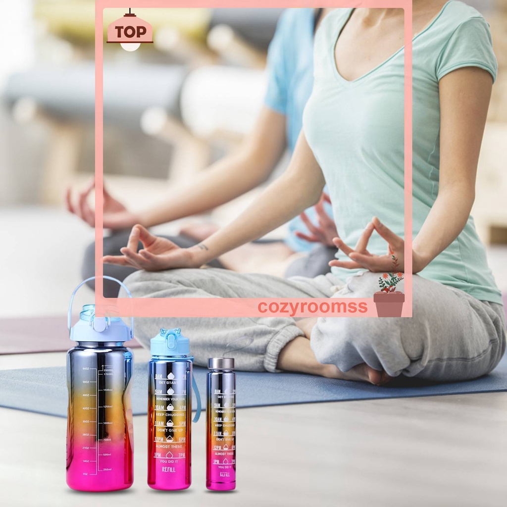 Bình Nước Thể Thao 280 + 900 + 2000ML Bằng Nhựa Có Ống Hút Tiện Dụng