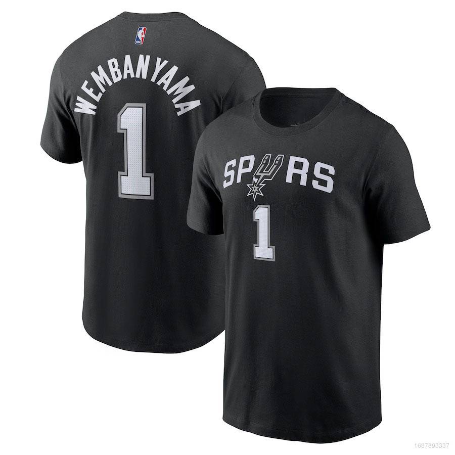 Áo Thun Bóng Rổ Tay Ngắn SY3 2023 NBA San Antonio Spurs Wembanyama YS3