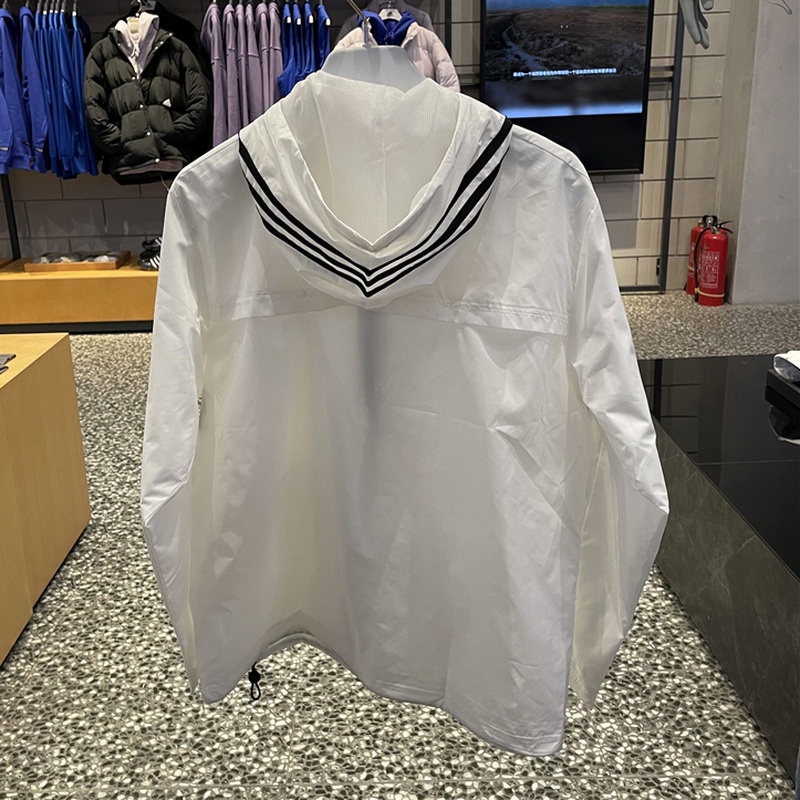Áo Khoác Gió Adidas Có Mũ Trùm Thoáng Khí Chống Nắng Chính Hãng 100% Cho Nam Và Nữ IB0382
