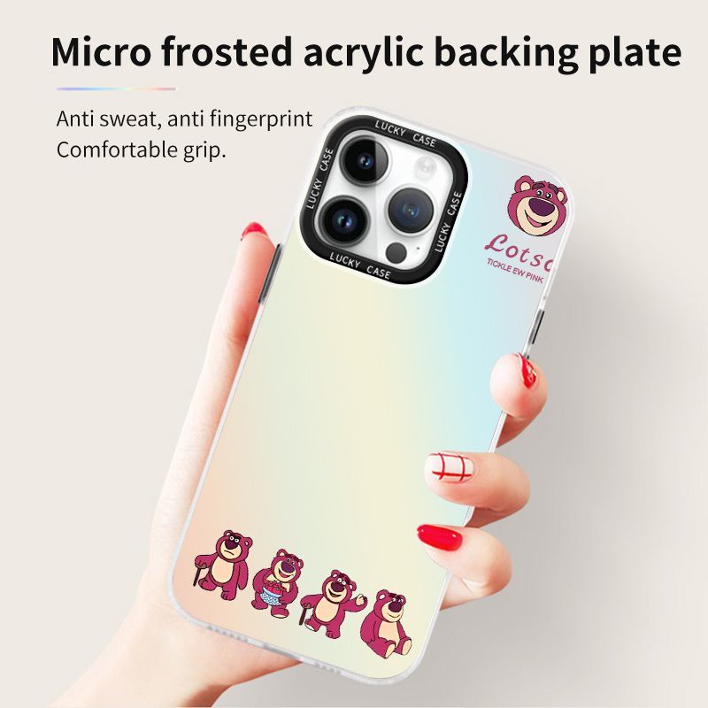 Ốp Điện Thoại IMD Màu Trơn Họa Tiết Gấu Dễ Thương Cho Iphonexr128Plus 1314