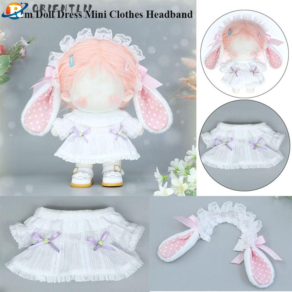 ORIENTLII Băng Đô Vải Cotton 2 Kiểu Dáng Dễ Thương Dành Cho Búp Bê 20cm