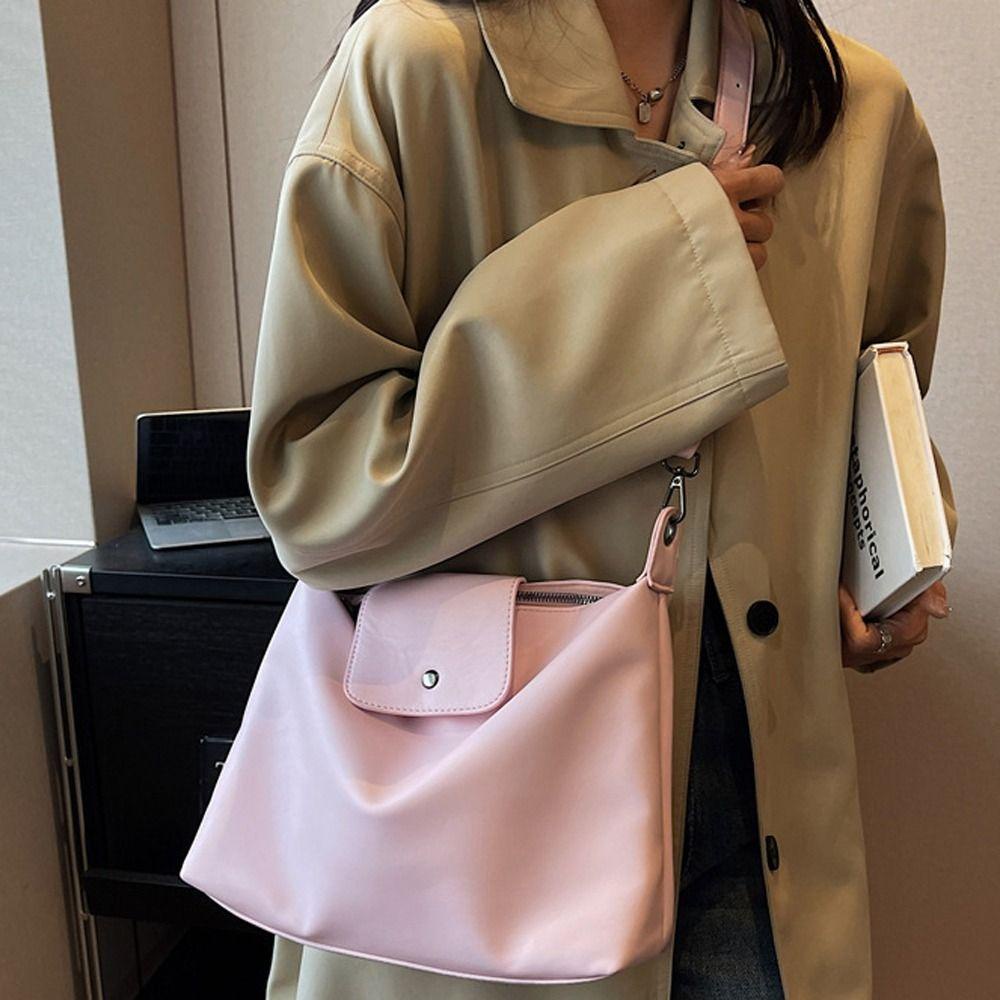 Túi Da PU Đeo Chéo Sức Chứa Lớn Có Thể Điều Chỉnh Đựng Đồ Trang Điểm Đường Phố