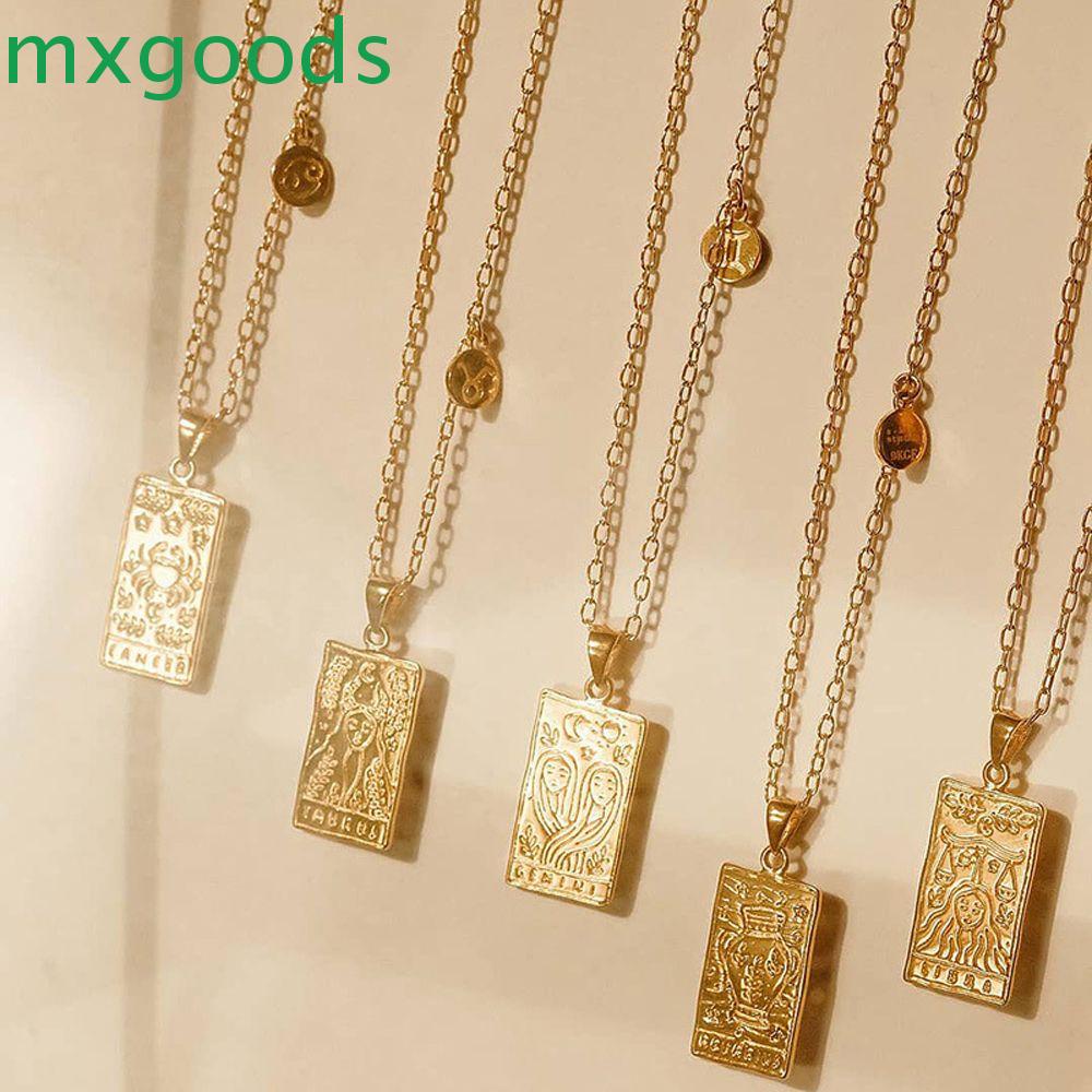 MXGOODS Vòng cổ Mặt Hình 12 Cung Hoàng Đạo Phong Cách Hàn Quốc