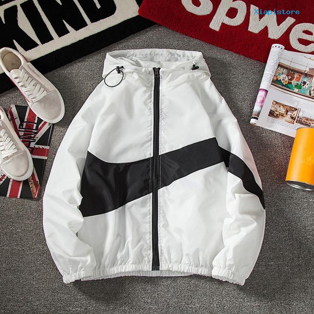 [XI] Áo Khoác Nam Dài Đến Giữa Bắp Chân Dáng Rộng Màu Sắc Tương Phản Thời Trang Xuân Thu