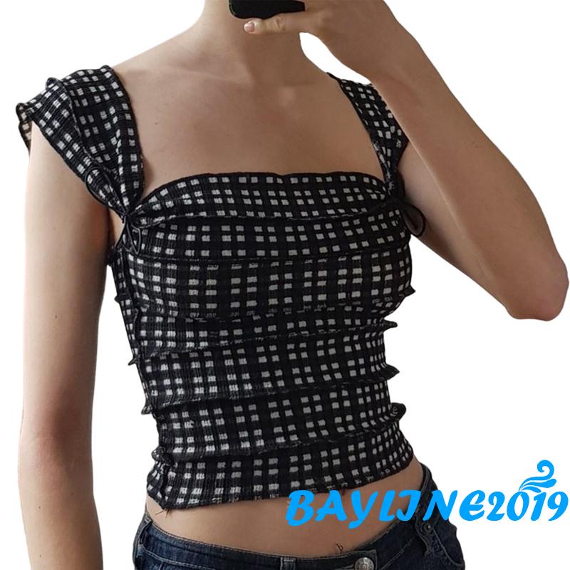 Áo Hai Dây Cổ Vuông In Họa Tiết Thời Trang Mùa Hè Quyến Rũ Cho Nữ