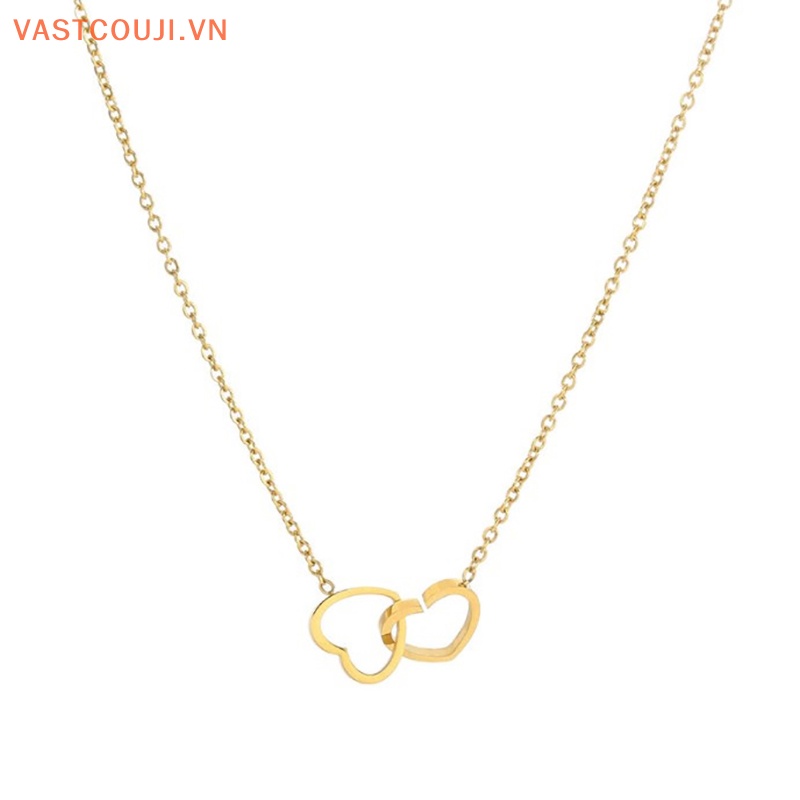 Vòng Cổ Choker Bằng Thép Titan Mặt Hình Trái Tim Thời Trang Cho Nữ