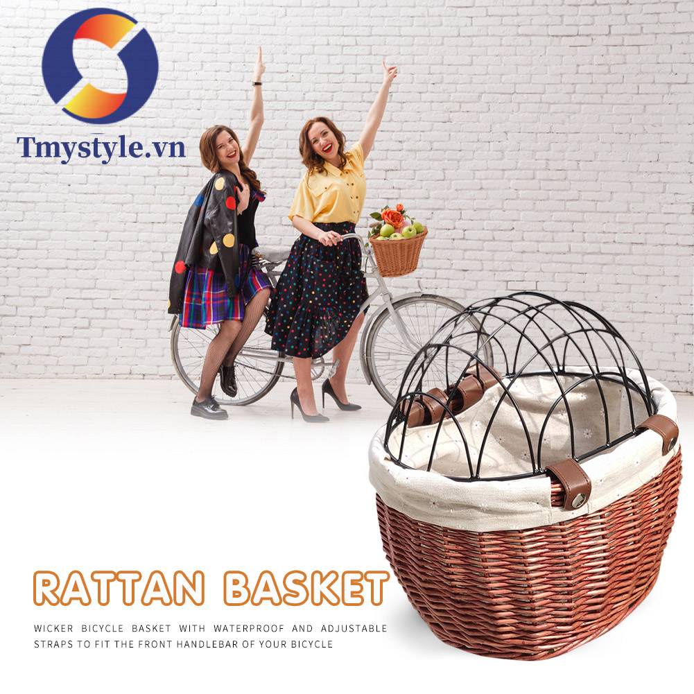 Giỏ Đựng Thú Cưng Gắn Ghi Đông Xe Đạp Tiện Dụng