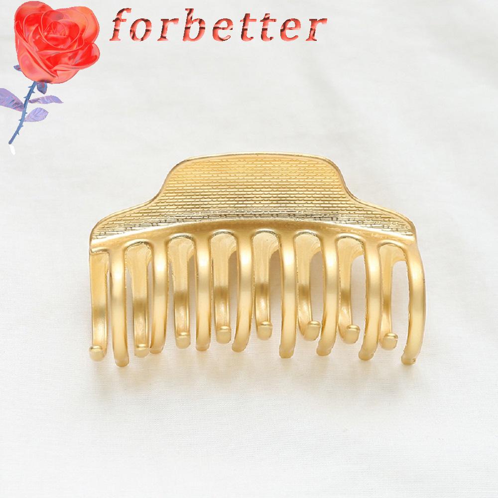 FORBETTER Kẹp Tóc Càng Cua Bằng Hợp Kim Màu Trơn Thanh Lịch Cho Nữ