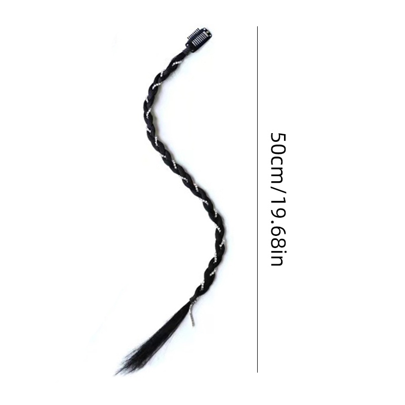 (12 mẫu) 1 lọn tóc giả tết sẵn dạng kẹp cài khoen chữ thập, trái tim, đủ hình ngộ nghĩnh phong cách RYVN