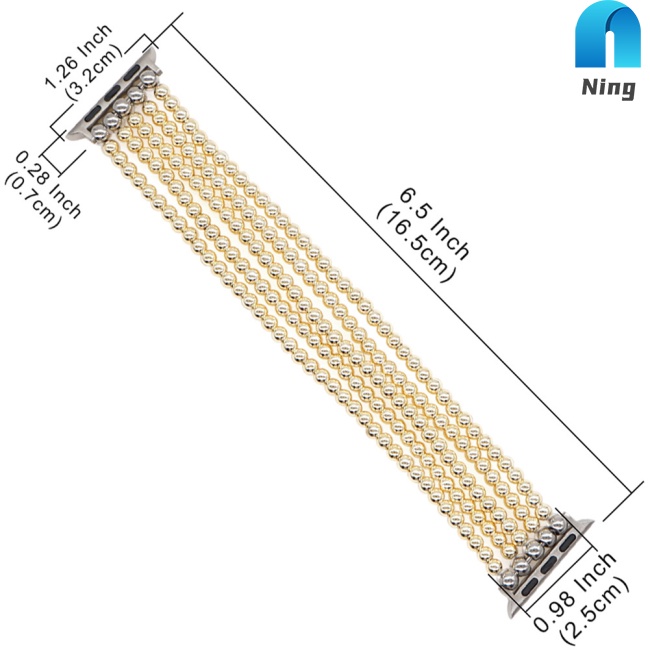 Dây Đeo Chuỗi Hạt Handmade Thoải Mái Thời Trang Cho Đồng Hồ Thông Minh Iwatch